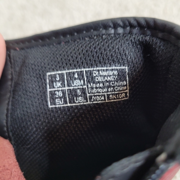 Dr. Martens Air Wair Leather Burgundy Delaney Boots Women's 5 - Picture 10 of 10